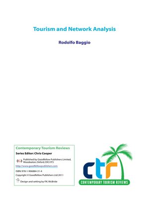 cover image of Tourism and Network Analysis